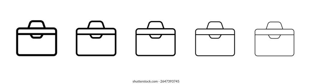 Ícone do porta-arquivos ilustração plana definir logotipo