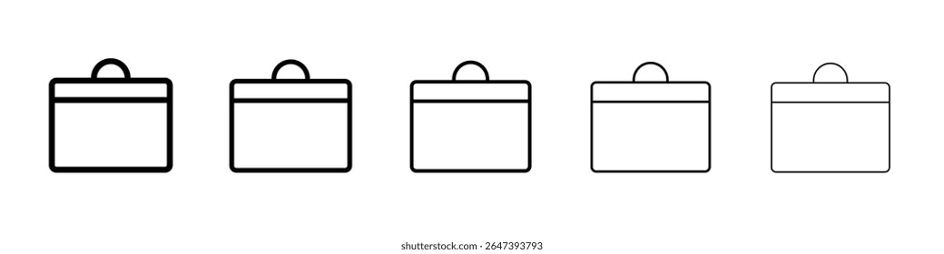 Briefcase icon flat illustration set logo