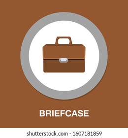 briefcase icon. flat illustration of briefcase - vector icon. briefcase sign symbol