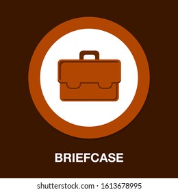 briefcase icon. flat illustration of briefcase - vector icon. briefcase sign symbol