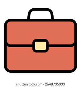 ícone de porta-arquivos ilustração de estilo de linha plana representando negócios, profissionalismo e fundamentos de trabalho, adequado para apresentações corporativas, aplicativos relacionados a cargos e projetos de desenvolvimento de carreira