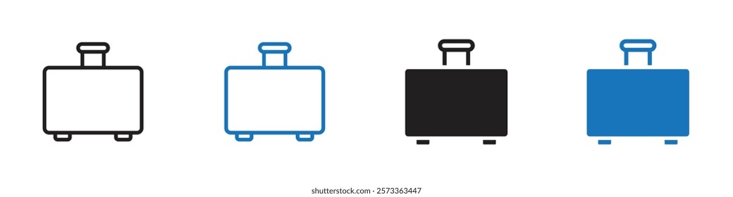 Briefcase icon Flat line symbol