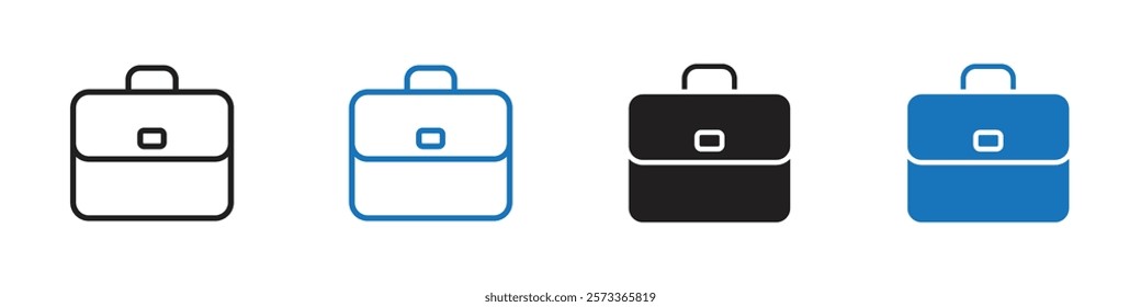 Briefcase icon Flat line symbol