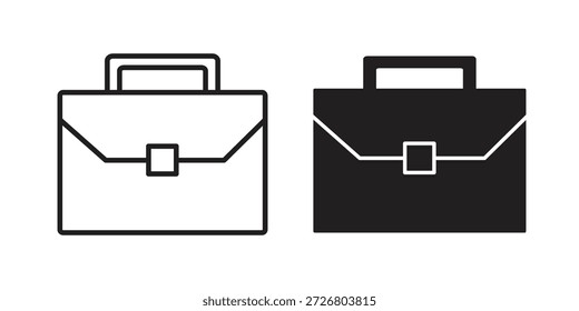Icono de maletín icono plano simple. Versión Liner - Vector de stock.