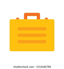Briefcase icon in flat style