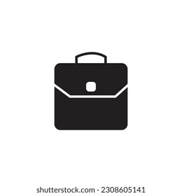 Icono de maletín en estilo plano con fondo.