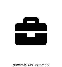 Aktenkoffer Flaches Design einzeln auf weißem Hintergrund. Vektorgrafik