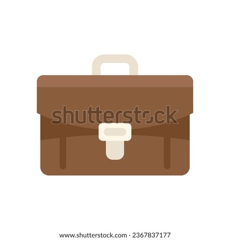 Briefcase icon flat vector. Help support. Work online isolated