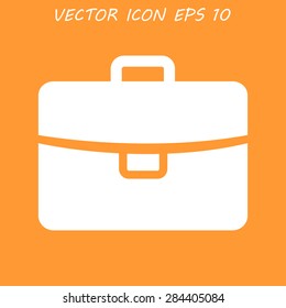 Briefcase icon, Flat vector illustration. EPS 10