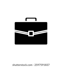 Briefcase icon Flat vector set outline