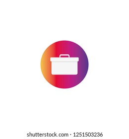 Briefcase icon graphic element Illustration template design