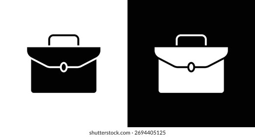 Briefcase icon illustration element design. black glyph icons