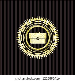 briefcase icon inside gold badge