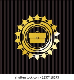 briefcase icon inside shiny badge