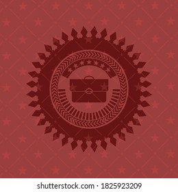 Briefkasten-Symbol in Vintage-rotes Emblem. 