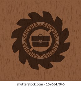 Briefkasten-Symbol im Holzemblem. Jahrgang.