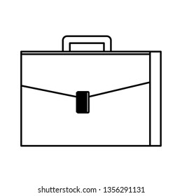 briefcase icon isolated black and white