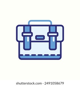 briefcase icon, isolated blue icon theme workplace