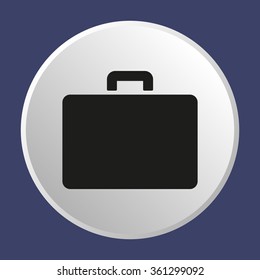 Briefcase    icon,  isolated. Flat  design.