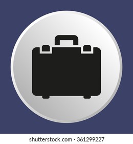 Briefcase   icon,  isolated. Flat  design.