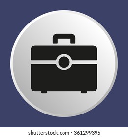 Briefcase   icon,  isolated. Flat  design.