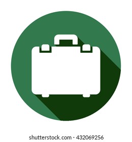 Briefcase  icon,  isolated. Flat  design.
