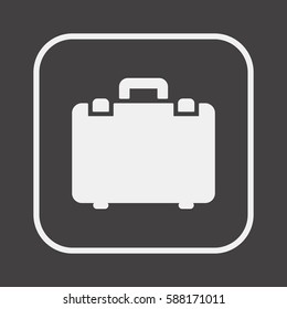 Briefcase   icon,  isolated. Flat  design.