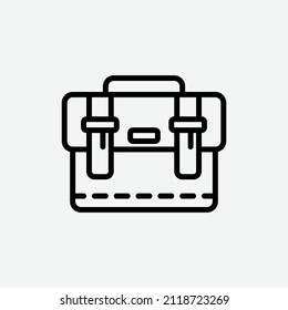  briefcase icon, isolated office outline icon in light grey background, perfect for website, blog, logo, graphic design, social media, UI, mobile app, EPS 10 vector illustration