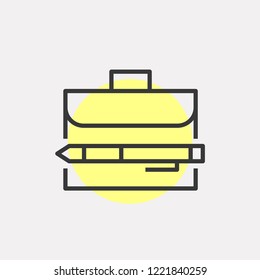 Briefcase icon isolated on background. Portfolio symbol modern, simple, vector, icon for website design, mobile app, ui. Vector Illustration