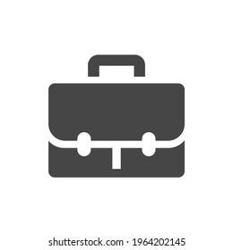 Briefcase Icon Isolated on Black and White Vector Graphic
