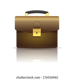 Briefcase Icon Isolated on White Background