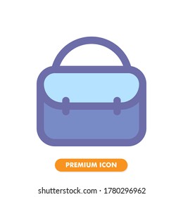 briefcase icon isolated on white background. for your web site design, logo, app, UI. Vector graphics illustration and editable stroke. EPS 10.