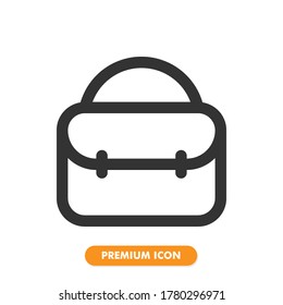 icono de maletín aislado en fondo blanco. para el diseño de su sitio web, logotipo, aplicación, interfaz de usuario. Ilustración gráfica vectorial y trazo editable. EPS 10.