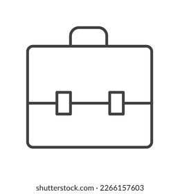 Icono de maletín aislado en fondo blanco