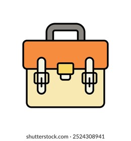 Aktenkoffer-Symbol einzeln auf weißem Hintergrund. Vektorgrafik.