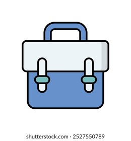 Icono de maletín aislado sobre un fondo blanco. Ilustración vectorial.
