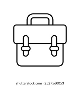 Aktenkoffer-Symbol einzeln auf weißem Hintergrund. Vektorgrafik.