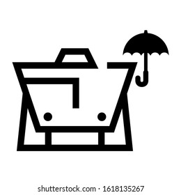 briefcase icon isolated sign symbol vector illustration - high quality black style vector icons
