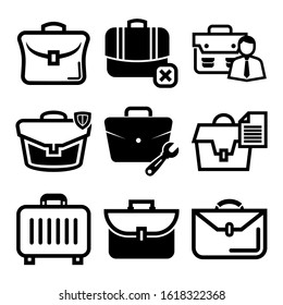 briefcase icon isolated sign symbol vector illustration - Collection of high quality black style vector icons
