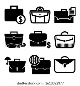 briefcase icon isolated sign symbol vector illustration - Collection of high quality black style vector icons
