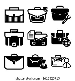 briefcase icon isolated sign symbol vector illustration - Collection of high quality black style vector icons
