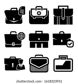 briefcase icon isolated sign symbol vector illustration - Collection of high quality black style vector icons
