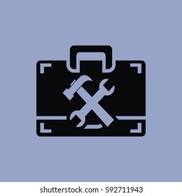 Briefcase icon isolated sign symbol and flat style for app, web and digital design. Vector illustration.
