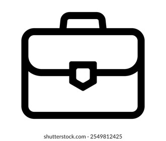 briefcase icon. isolated vector brief case silhouette.