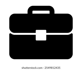 briefcase icon. isolated vector brief case silhouette.