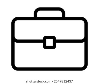 briefcase icon. isolated vector brief case silhouette.