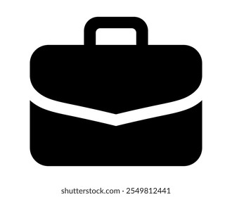 briefcase icon. isolated vector brief case silhouette.