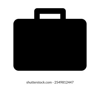 briefcase icon. isolated vector brief case silhouette.