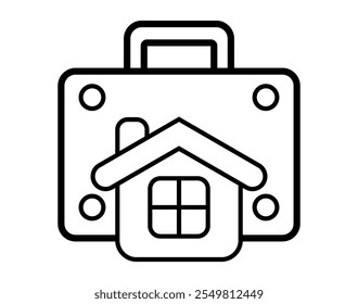 briefcase icon. isolated vector brief case silhouette.