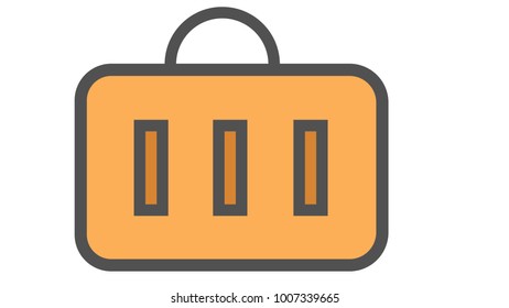 Briefcase icon isolated vector illustration